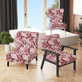 Pink Sakura Blossoms Floral- Upholstered Accent Chair