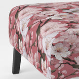 Pink Sakura Blossoms Floral- Upholstered Accent Chair