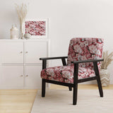 Pink Sakura Blossoms Floral- Upholstered Accent Chair