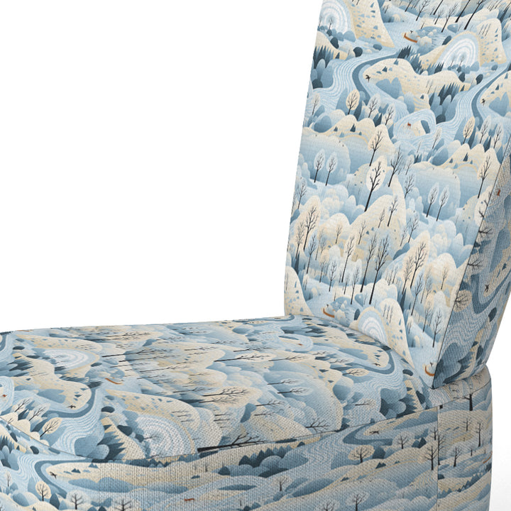 Scandinavian Winter Landscape - Cottage Accent Slipper Chair