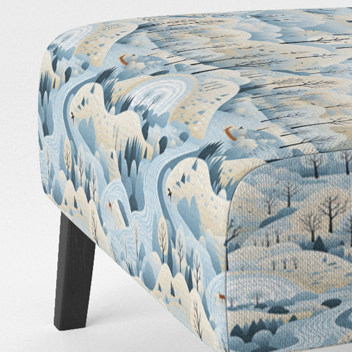 Scandinavian Winter Landscape - Cottage Accent Slipper Chair
