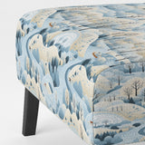 Scandinavian Winter Landscape - Cottage Accent Slipper Chair