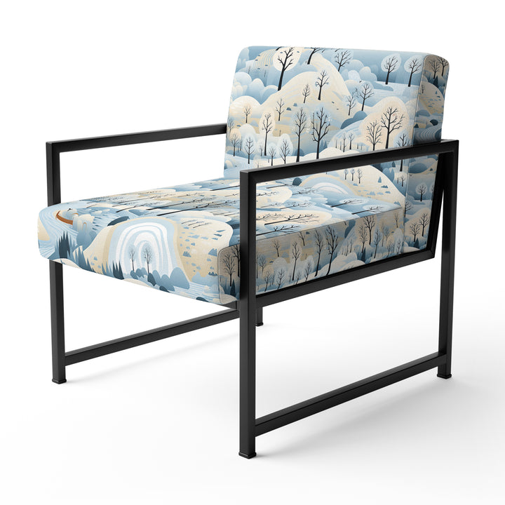 Scandinavian Winter Landscape - Cottage Accent Slipper Chair