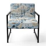 Scandinavian Winter Landscape - Cottage Accent Slipper Chair