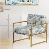 Scandinavian Winter Landscape - Cottage Accent Slipper Chair