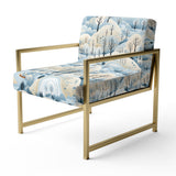 Scandinavian Winter Landscape - Cottage Accent Slipper Chair