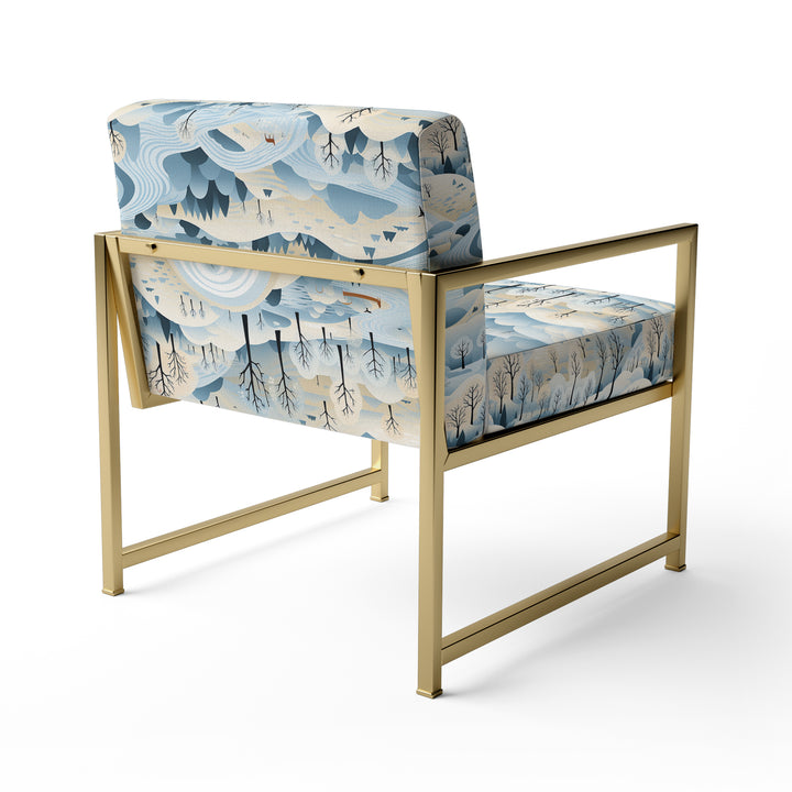 Scandinavian Winter Landscape - Cottage Accent Slipper Chair
