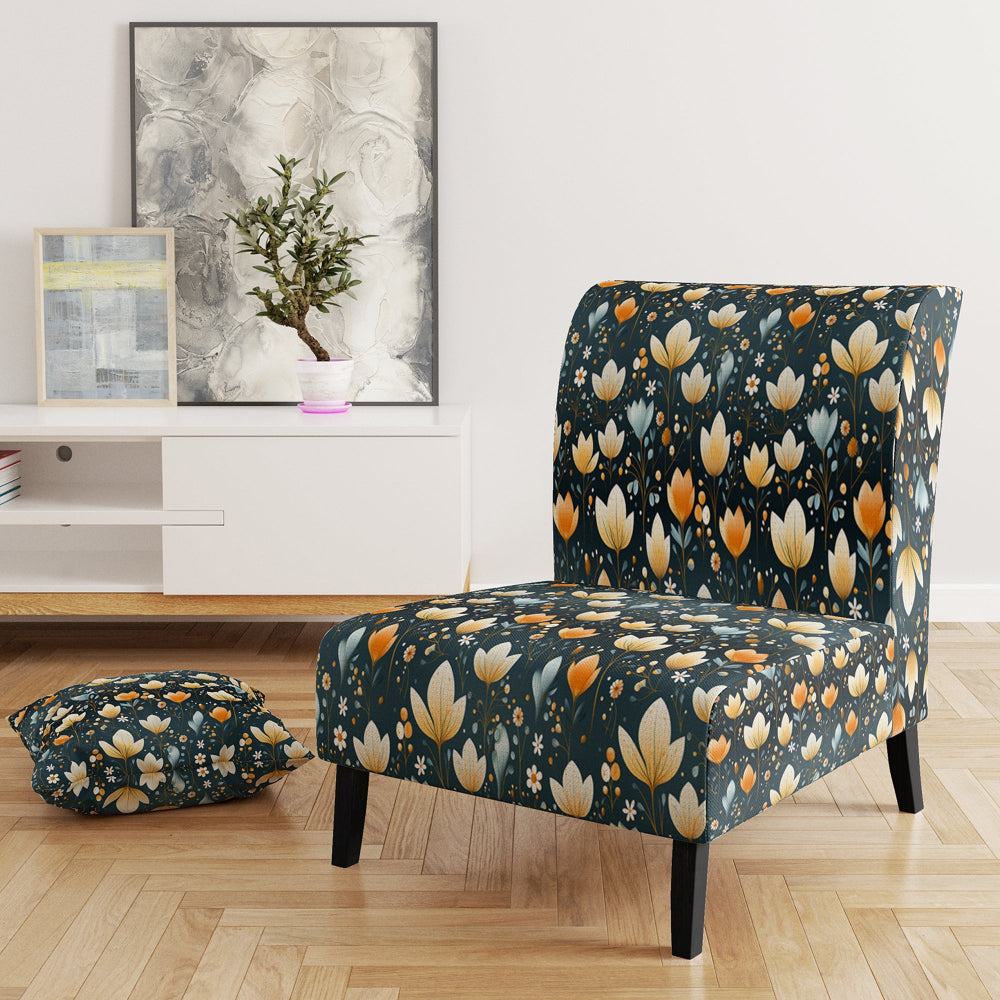 Scandinavian Botanical Collage - Bohemian Arm Chair