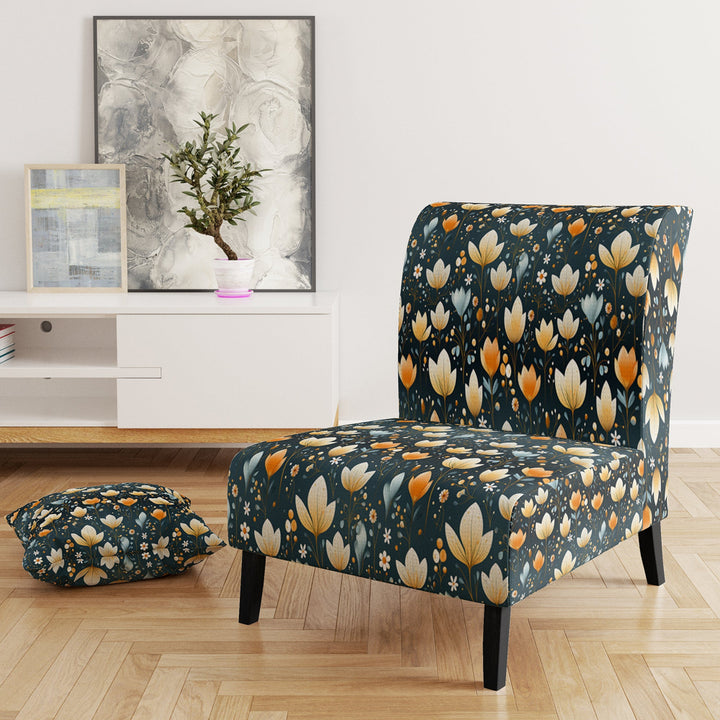 Scandinavian Botanical Collage - Bohemian Arm Chair