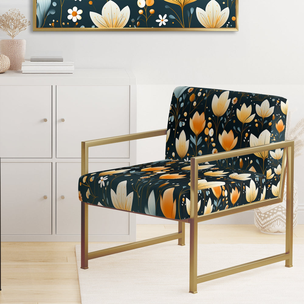 Scandinavian Botanical Collage - Bohemian Arm Chair