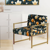 Scandinavian Botanical Collage - Bohemian Arm Chair