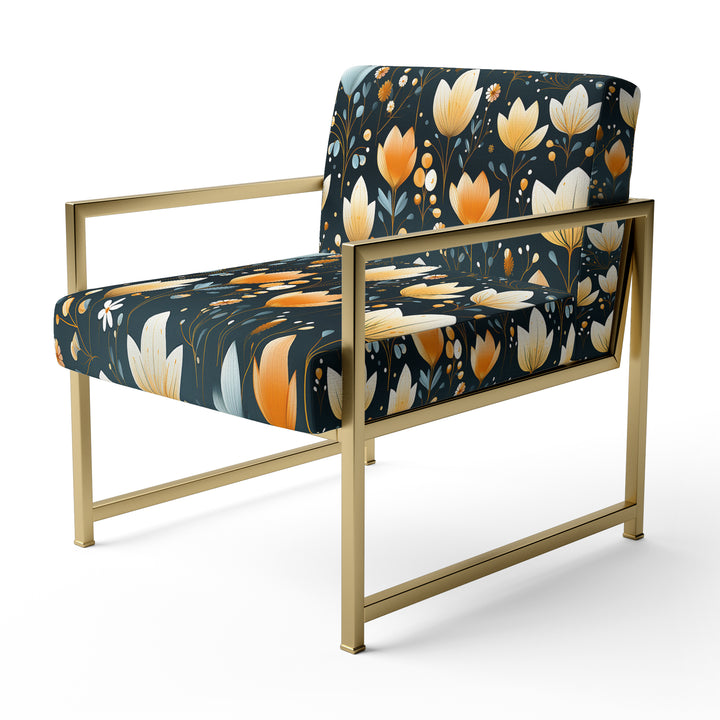 Scandinavian Botanical Collage - Bohemian Arm Chair