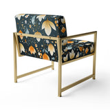 Scandinavian Botanical Collage - Bohemian Arm Chair
