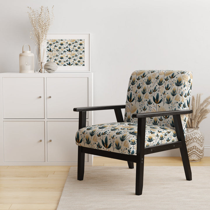 Scandinavian Yellow And White Collage - Bohemian Arm Chair