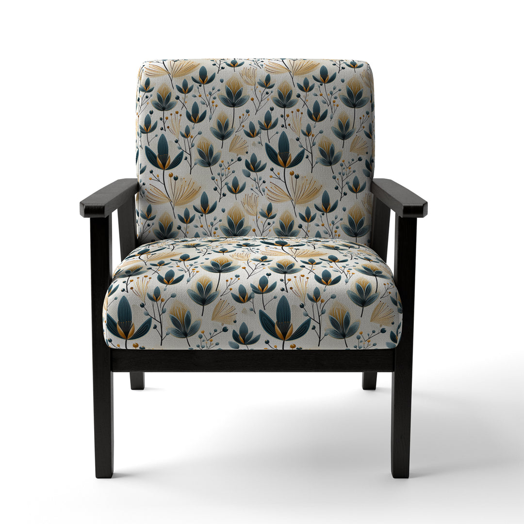 Scandinavian Yellow And White Collage - Bohemian Arm Chair