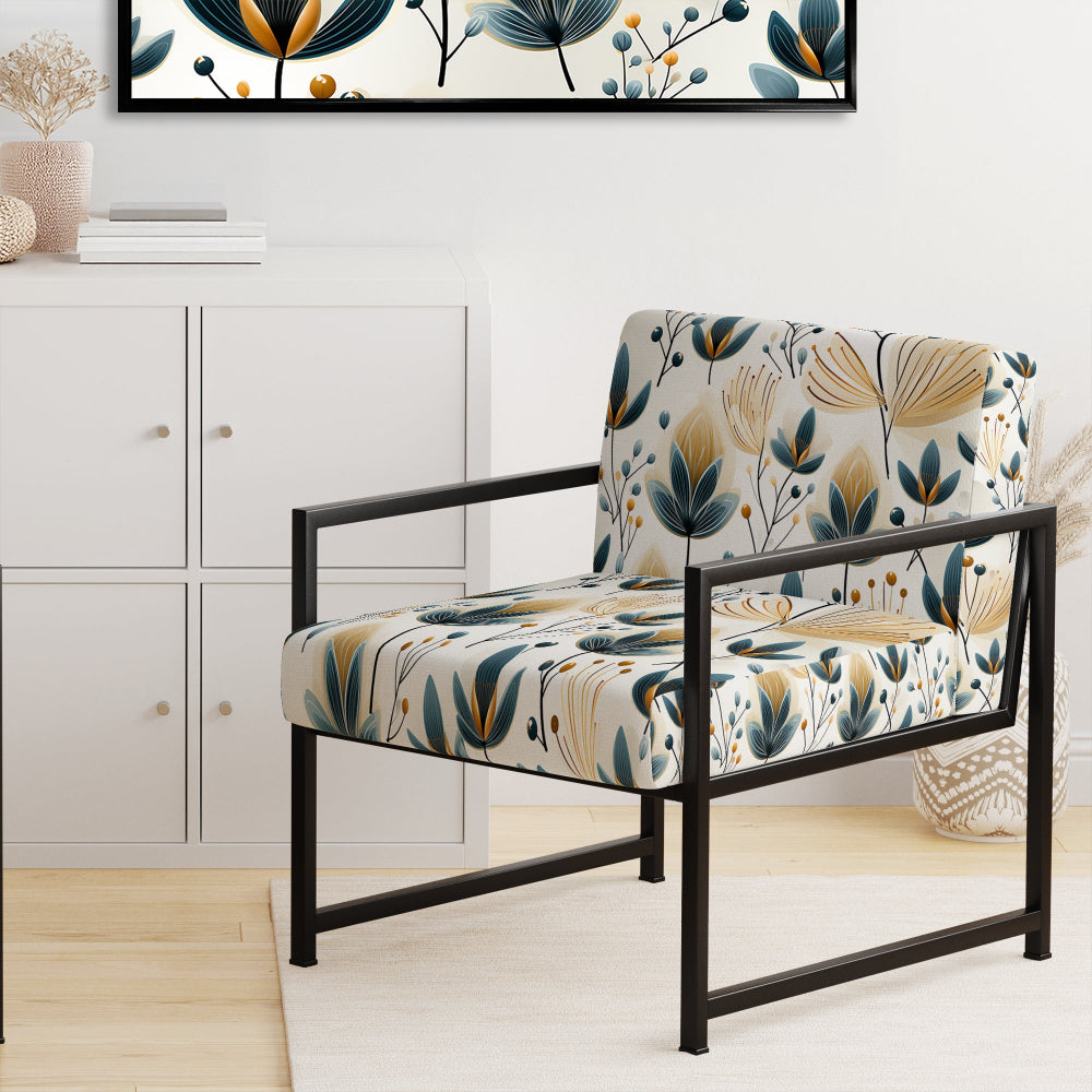 Scandinavian Yellow And White Collage - Bohemian Arm Chair