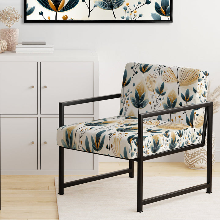 Scandinavian Yellow And White Collage - Bohemian Arm Chair