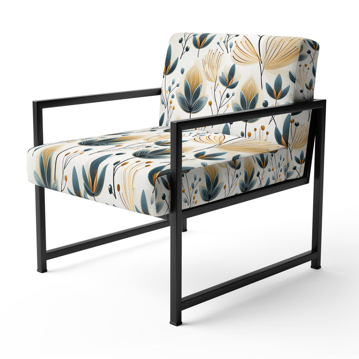 Scandinavian Yellow And White Collage - Bohemian Arm Chair