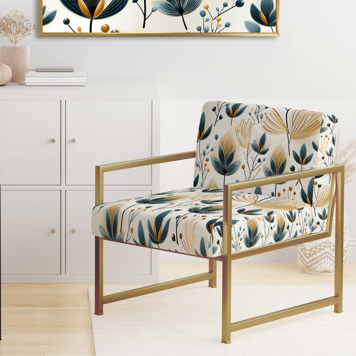 Scandinavian Yellow And White Collage - Bohemian Arm Chair