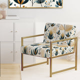 Scandinavian Yellow And White Collage - Bohemian Arm Chair