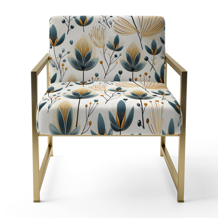 Scandinavian Yellow And White Collage - Bohemian Arm Chair