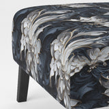 White And Silver Sphinx Paisley - Glam Accent Side Chair