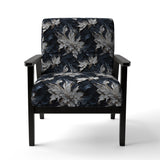 White And Silver Sphinx Paisley - Glam Accent Side Chair