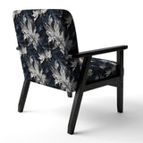 White And Silver Sphinx Paisley - Glam Accent Side Chair
