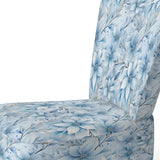 Arctic Breeze Blue Daisy - Cottage Accent Slipper Chair