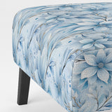 Arctic Breeze Blue Daisy - Cottage Accent Slipper Chair
