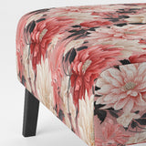 Pink And White Poppies Blossoming Grace - Upholstered Cottage Accent Chairs