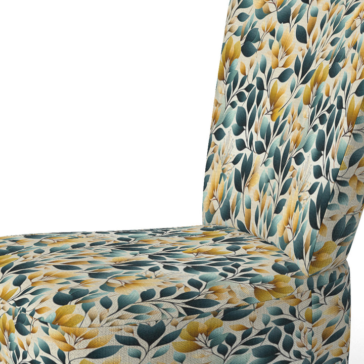 Yellow And Teal Natural Botanical Harmony - Bohemian Arm Chair