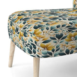 Yellow And Teal Natural Botanical Harmony - Bohemian Arm Chair