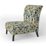 Yellow And Teal Natural Botanical Harmony - Bohemian Arm Chair