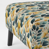 Yellow And Teal Natural Botanical Harmony - Bohemian Arm Chair