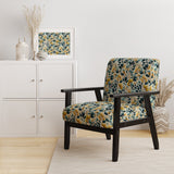 Yellow And Teal Natural Botanical Harmony - Bohemian Arm Chair