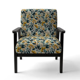 Yellow And Teal Natural Botanical Harmony - Bohemian Arm Chair