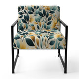 Yellow And Teal Natural Botanical Harmony - Bohemian Arm Chair