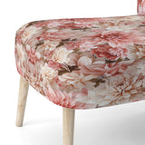 Pink And White Carnation Blossoming Grace - Cottage Accent Slipper Chair