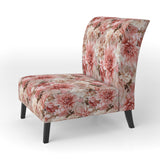 Pink And White Carnation Blossoming Grace - Cottage Accent Slipper Chair