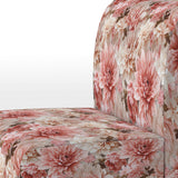 Pink And White Carnation Blossoming Grace - Cottage Accent Slipper Chair