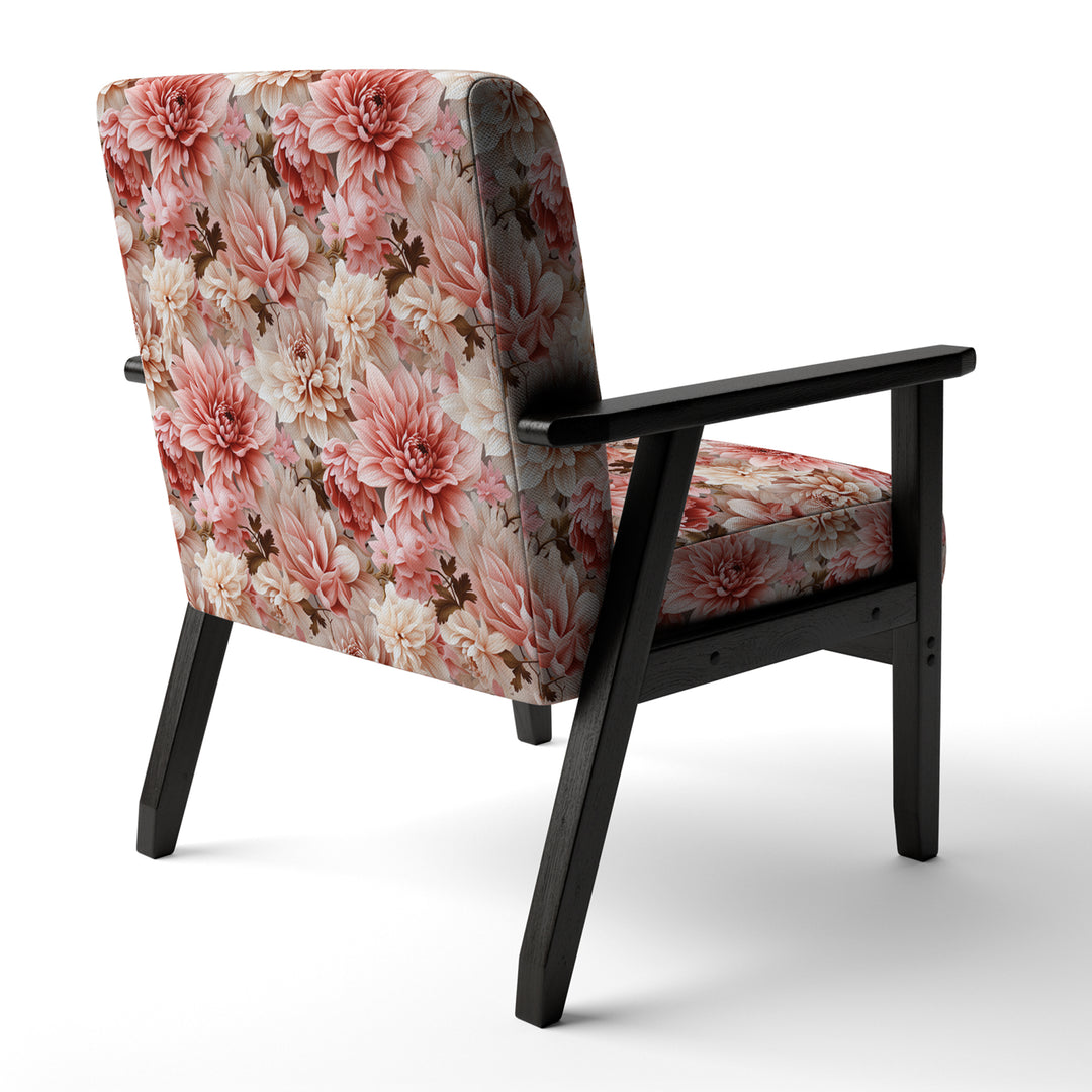 Pink And White Carnation Blossoming Grace - Cottage Accent Slipper Chair