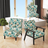 White And Green Coastal Escape - Upholstered Nautical Accent Chairs