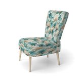 White And Green Coastal Escape - Upholstered Nautical Accent Chairs
