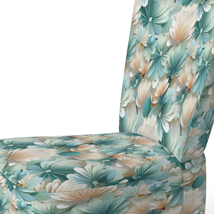 White And Green Coastal Escape - Upholstered Nautical Accent Chairs