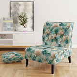 White And Green Coastal Escape - Upholstered Nautical Accent Chairs