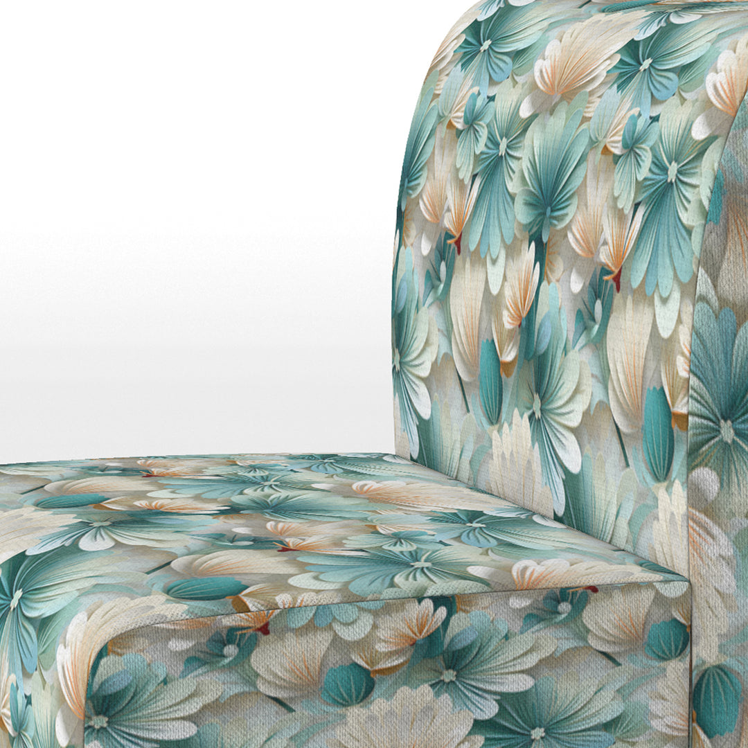 White And Green Coastal Escape - Upholstered Nautical Accent Chairs