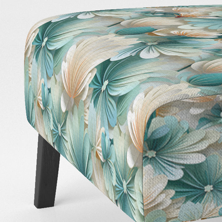White And Green Coastal Escape - Upholstered Nautical Accent Chairs