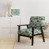 White And Green Coastal Escape - Upholstered Nautical Accent Chairs