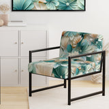 White And Green Coastal Escape - Upholstered Nautical Accent Chairs